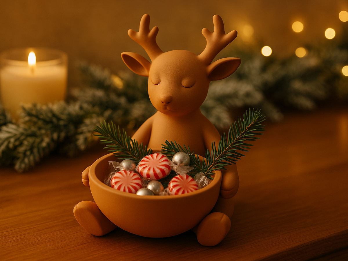 Reindeer Catch-All Bowl – Minimal Christmas Decor