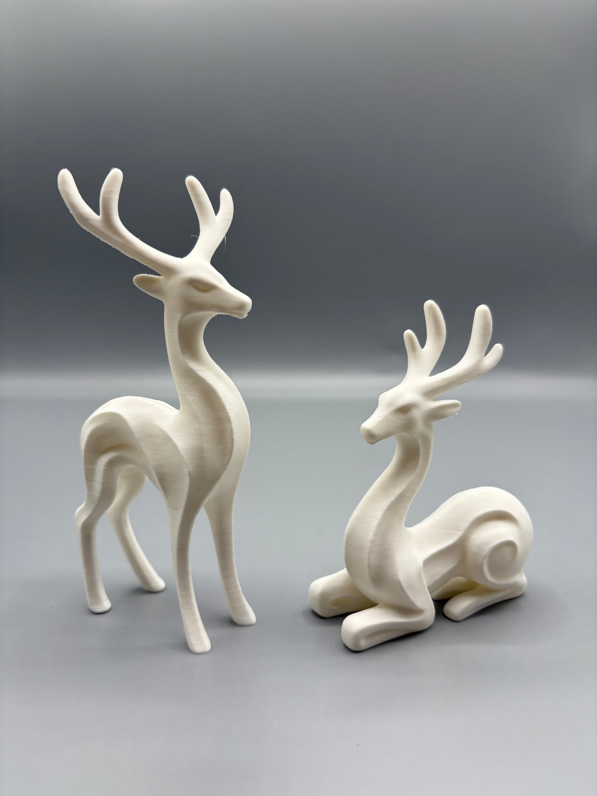 Minimalist Reindeer Pair Modern Mantle Decor
