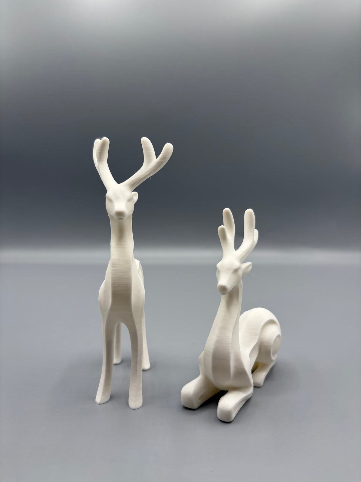 Minimalist Reindeer Pair Modern Mantle Decor