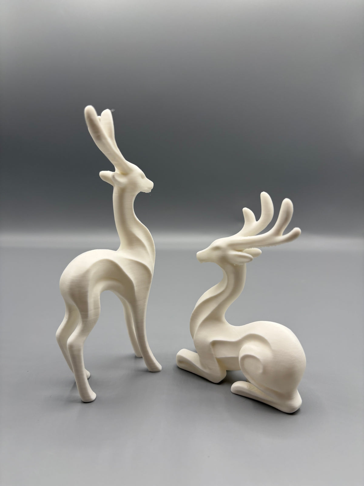 Minimalist Reindeer Pair Modern Mantle Decor