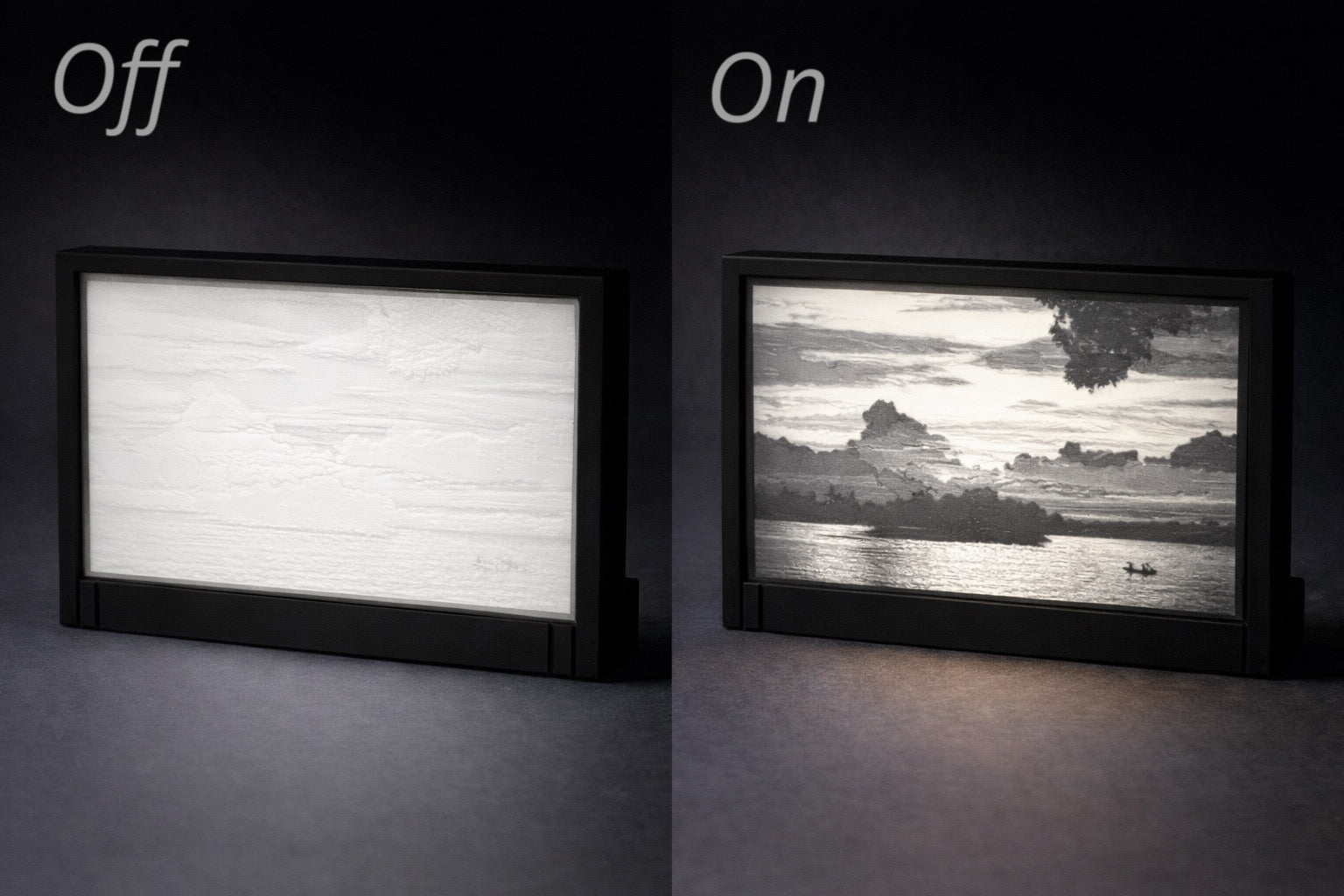 Tranquility Facing The Storm - Illuminated Display