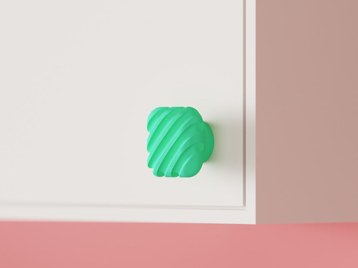 Modern Ribbed Cabinet Handle, view 1