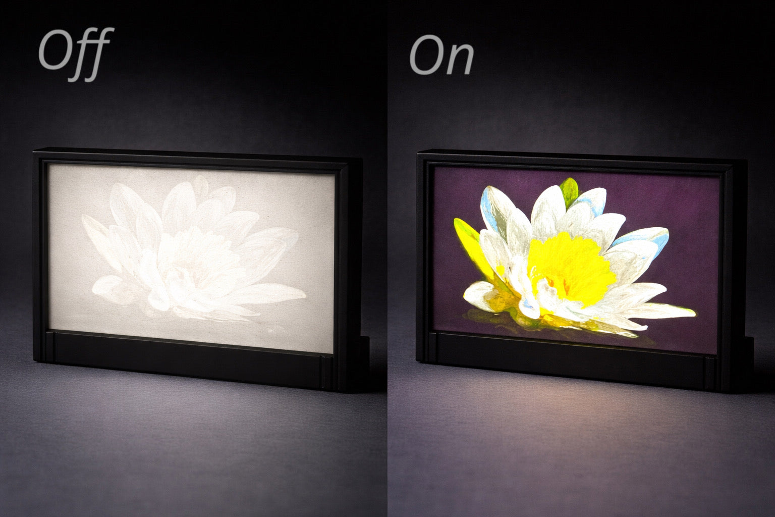 Artsy Water Lily - Illuminated Display