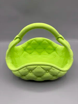 Tufted Easter Basket with Handle - Spring Decor