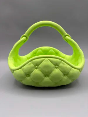 Tufted Easter Basket with Handle - Spring Decor