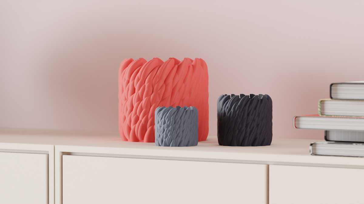 Attractive Plant Pot with 3d Texture – Large size