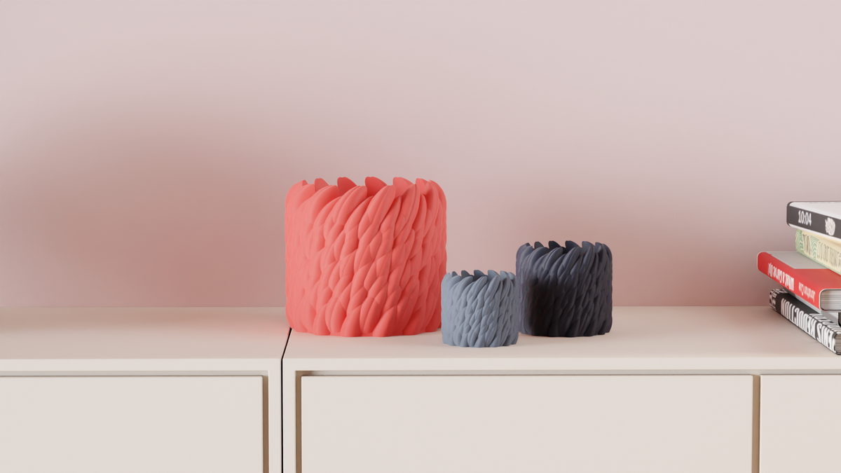 Attractive Plant Pot with 3d Texture – Large size