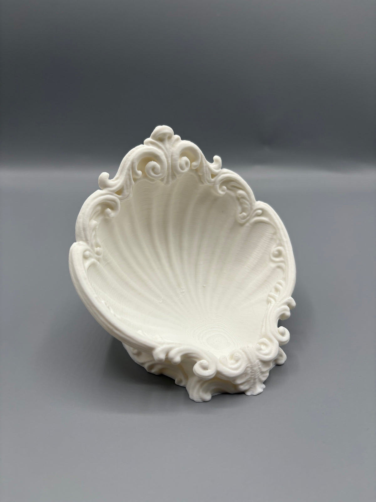 Baroque Shell Jewelry Dish Ornate Vanity Organizer
