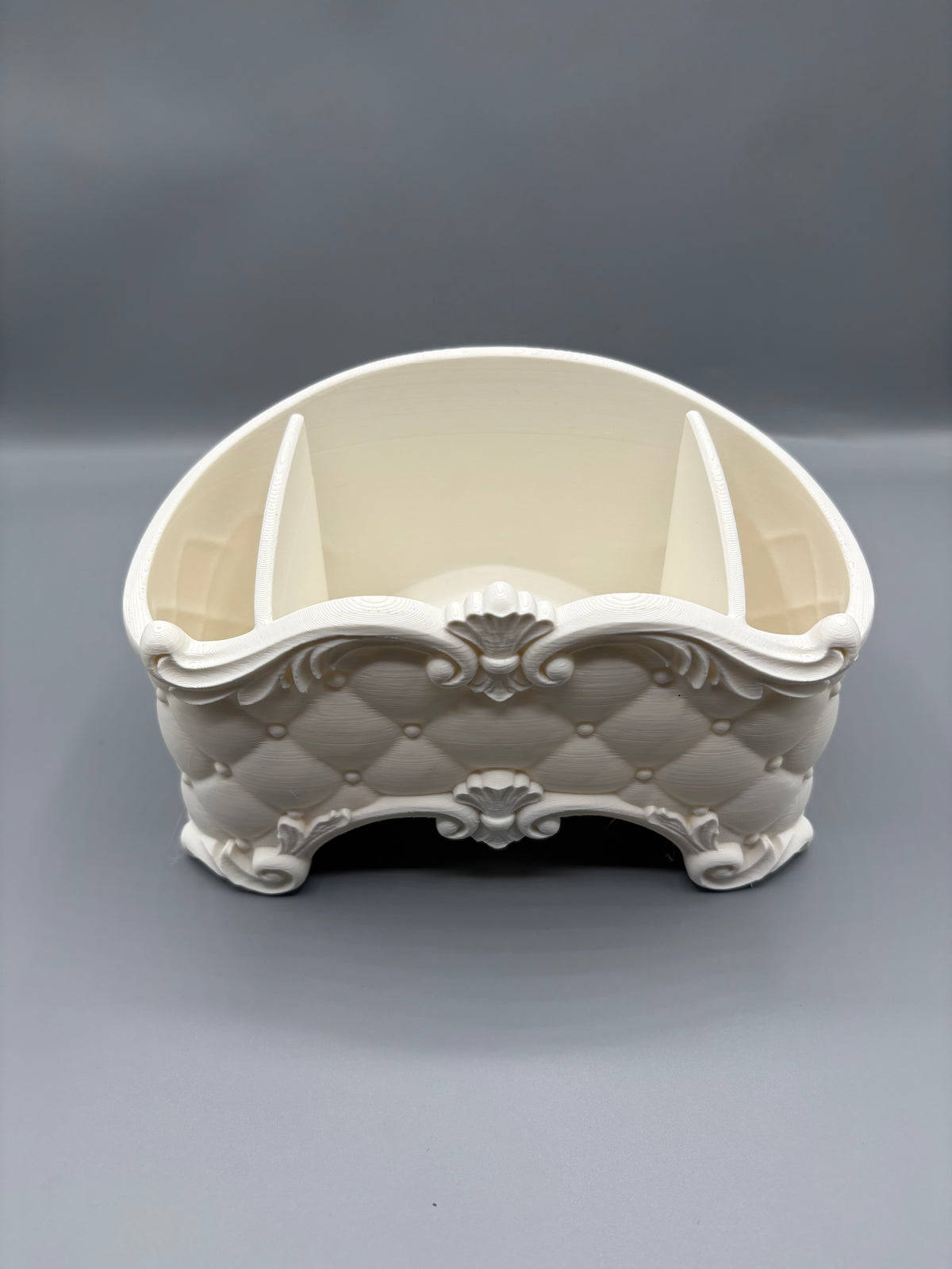 Baroque Tufted Desk Organizer & Stationery Caddy