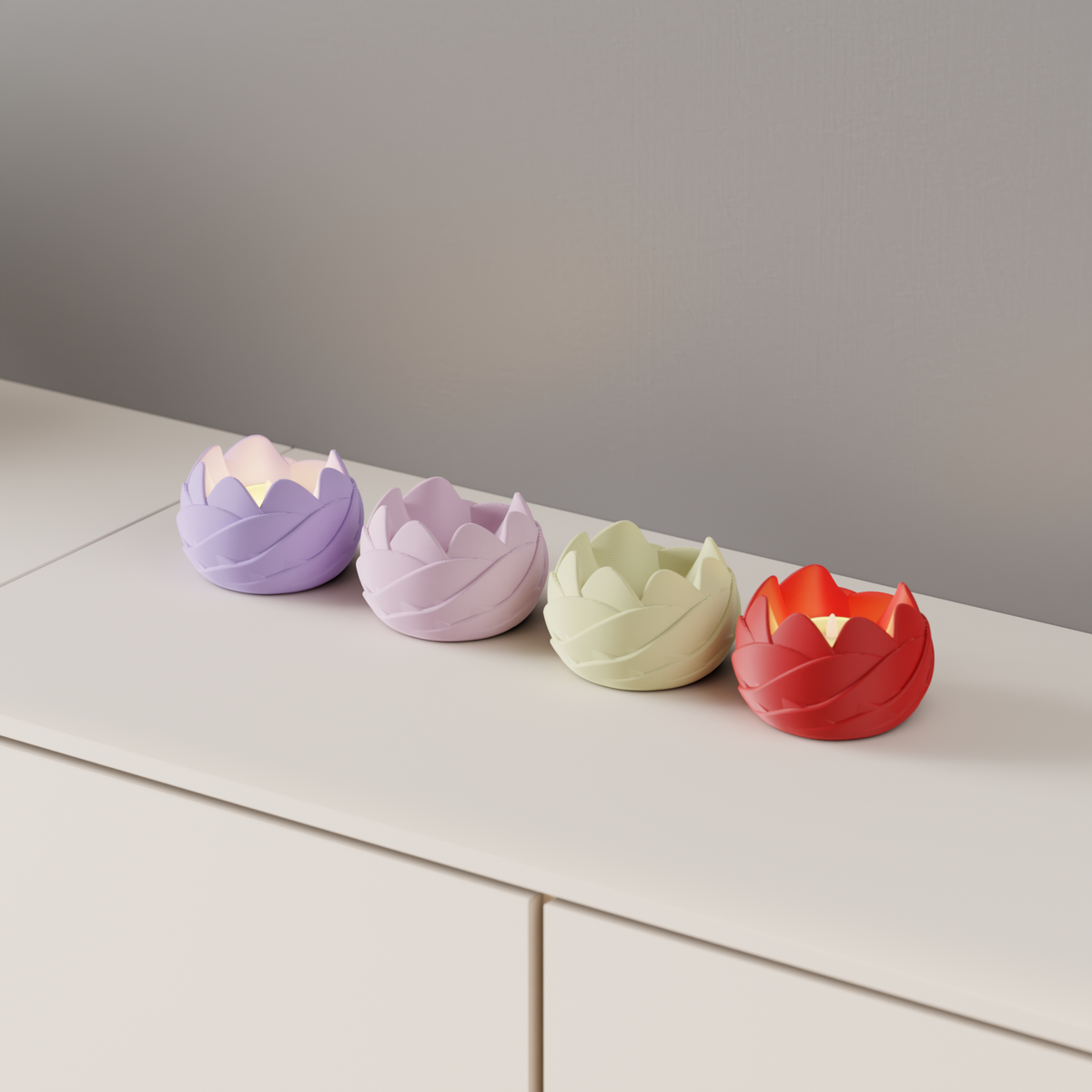 Beautiful Rose Inspired LED Tealights