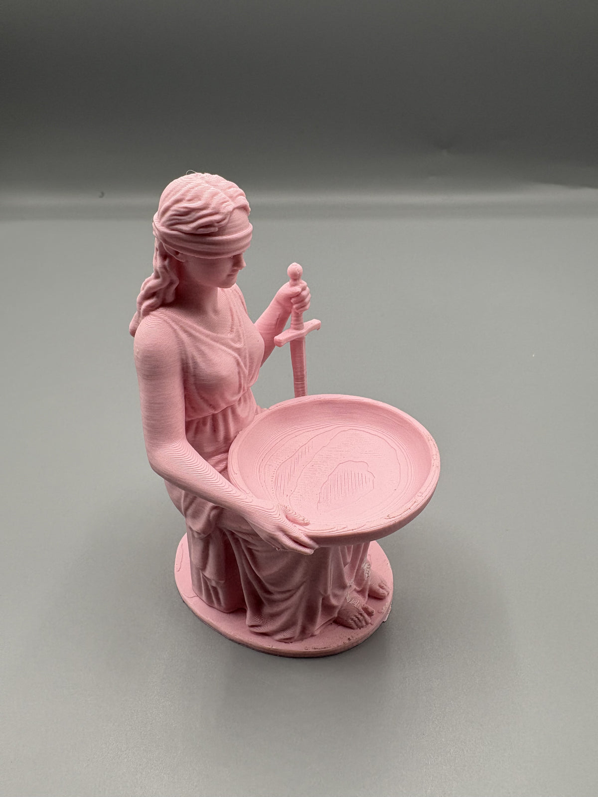 Blind Justice Key Holder Sculptural Catchall Tray