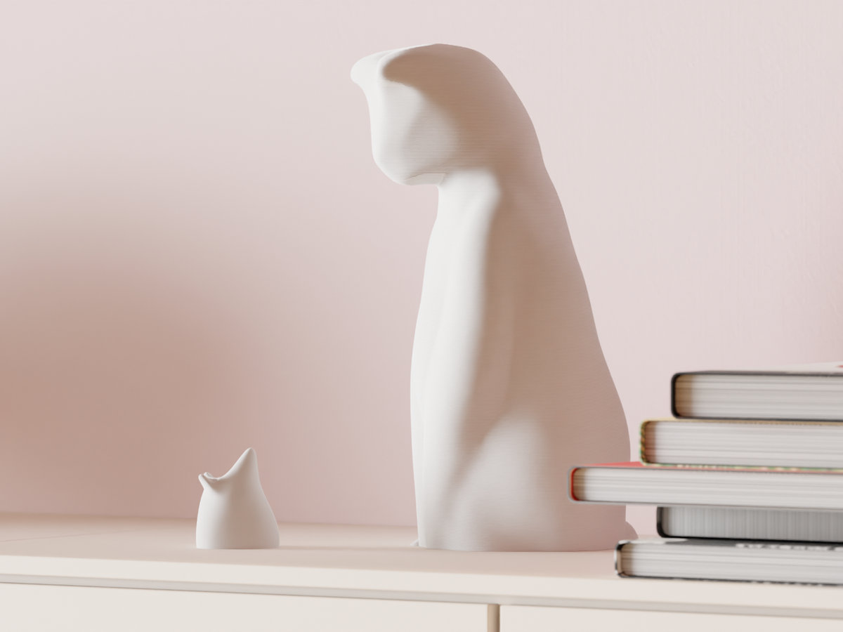 Cat and Mouse Statue