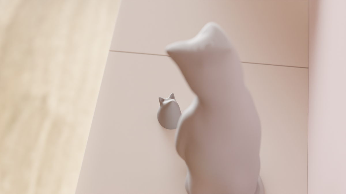 Cat and Mouse Statue