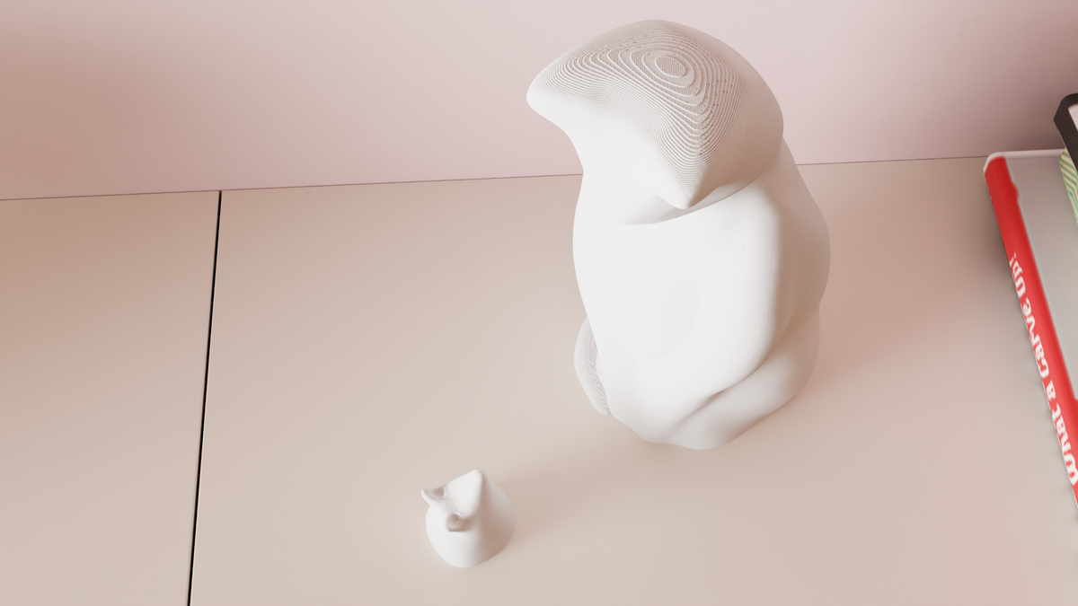 Cat and Mouse Statue