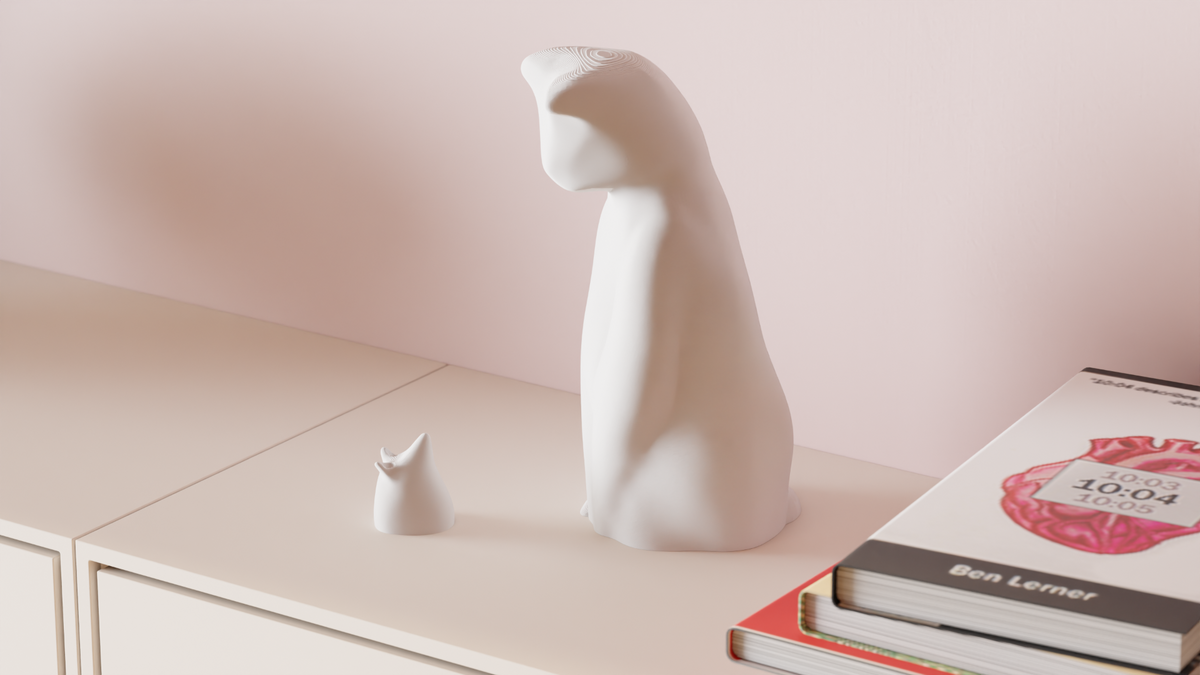 Cat and Mouse Statue