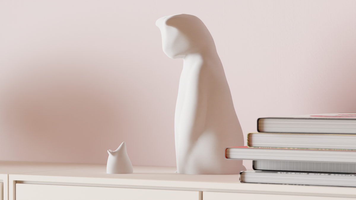Cat and Mouse Statue