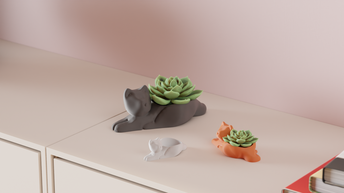 Cat Themed Succulent Plant Pot – Small size