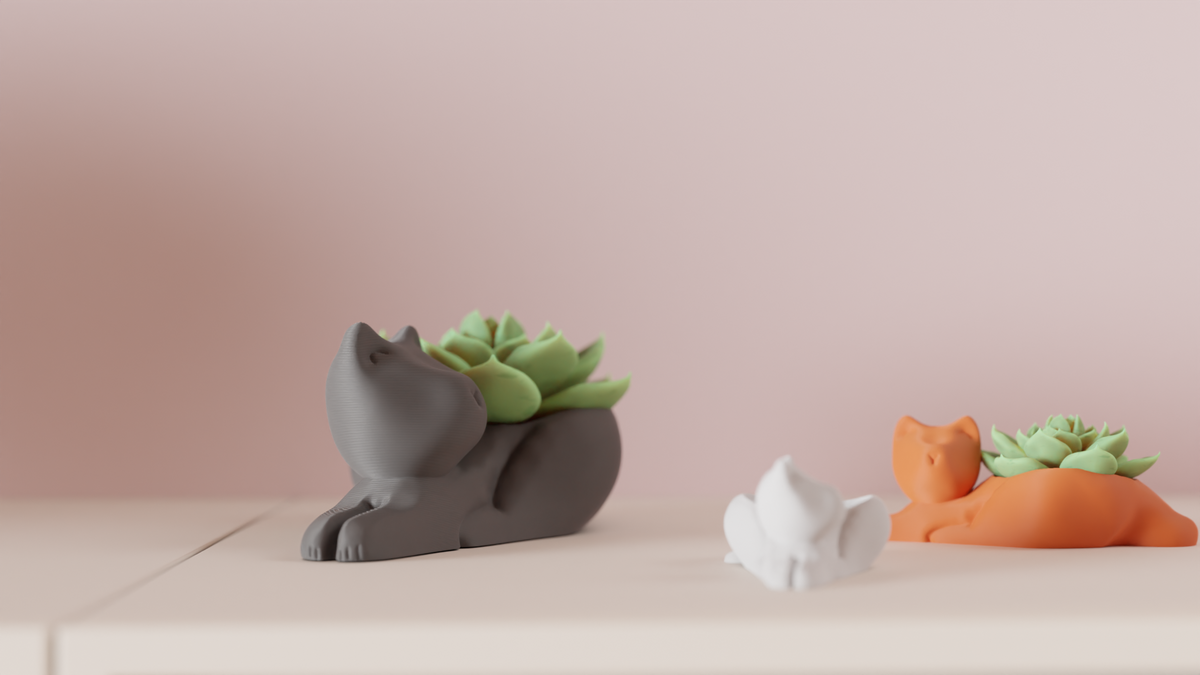 Cat Themed Succulent Plant Pot – Standard size