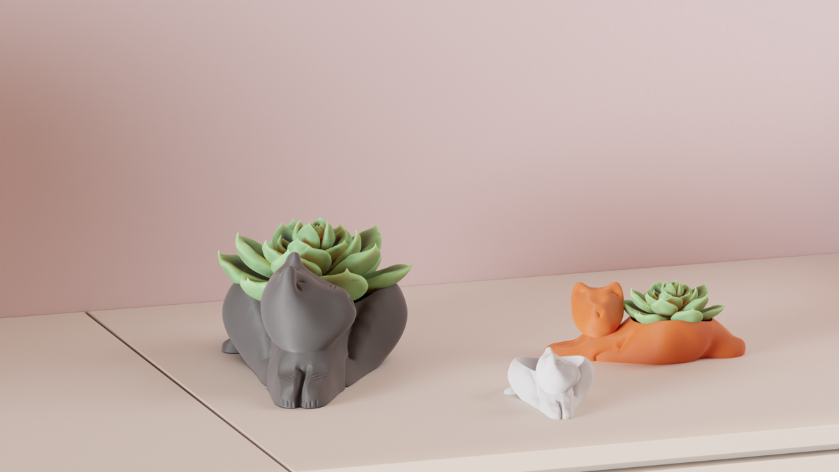 Cat Themed Succulent Plant Pot – Small size