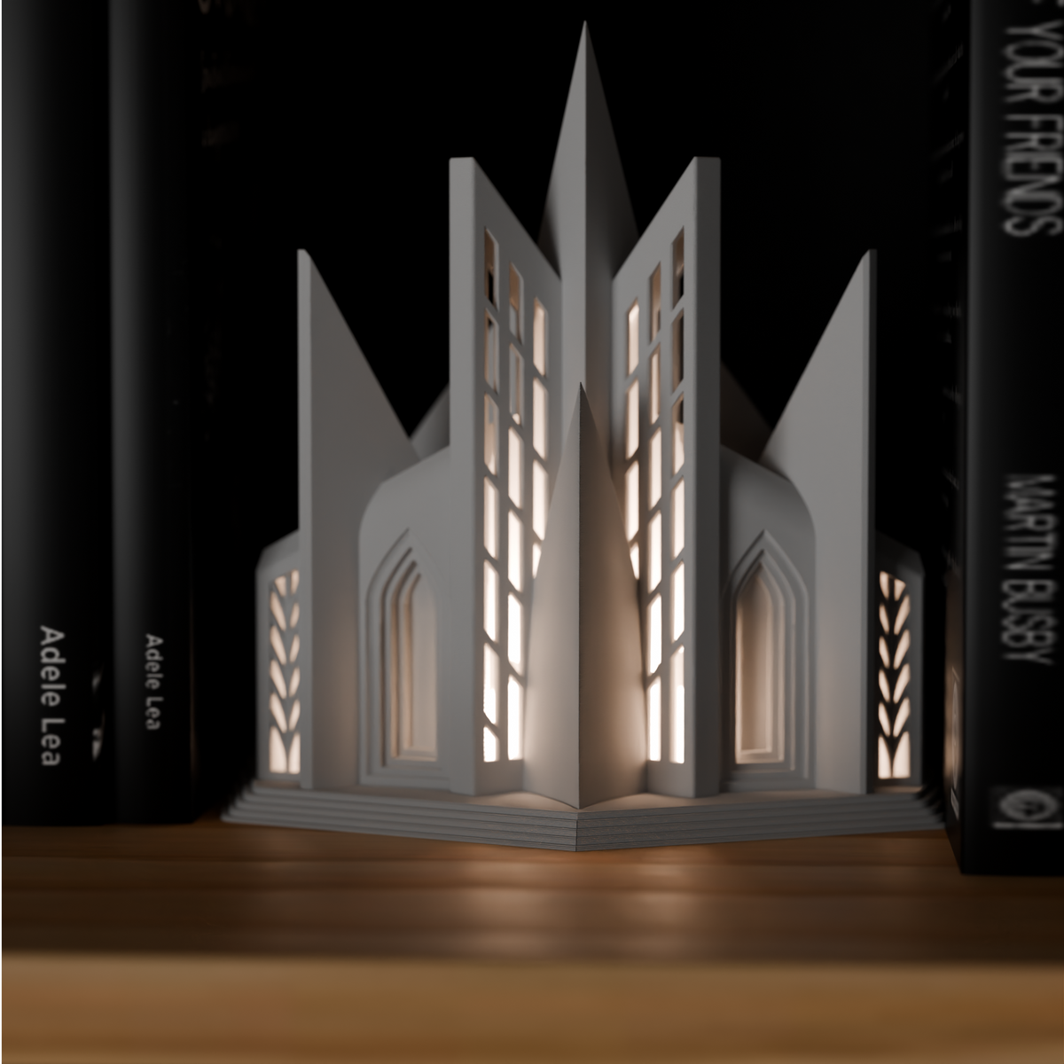 Cathedral Church Book Nook Tealight Lamp