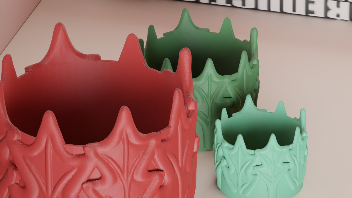 Christmas Holly Themed Plant Pot