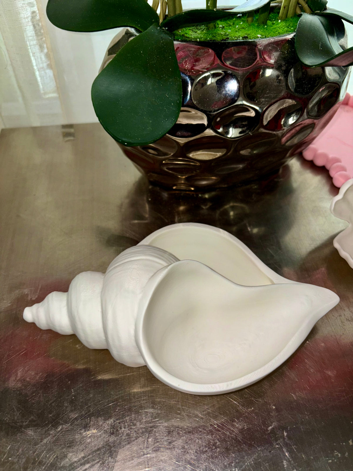 Coastal Seashell Entryway Jewelry Tray Holder