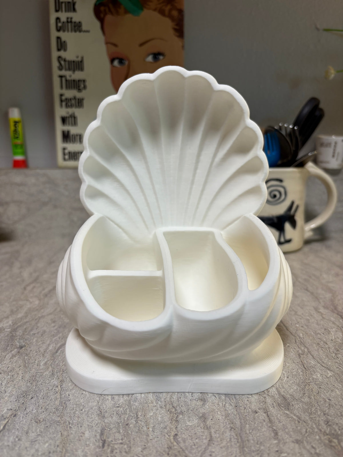 Coastal Shell Desk Organizer