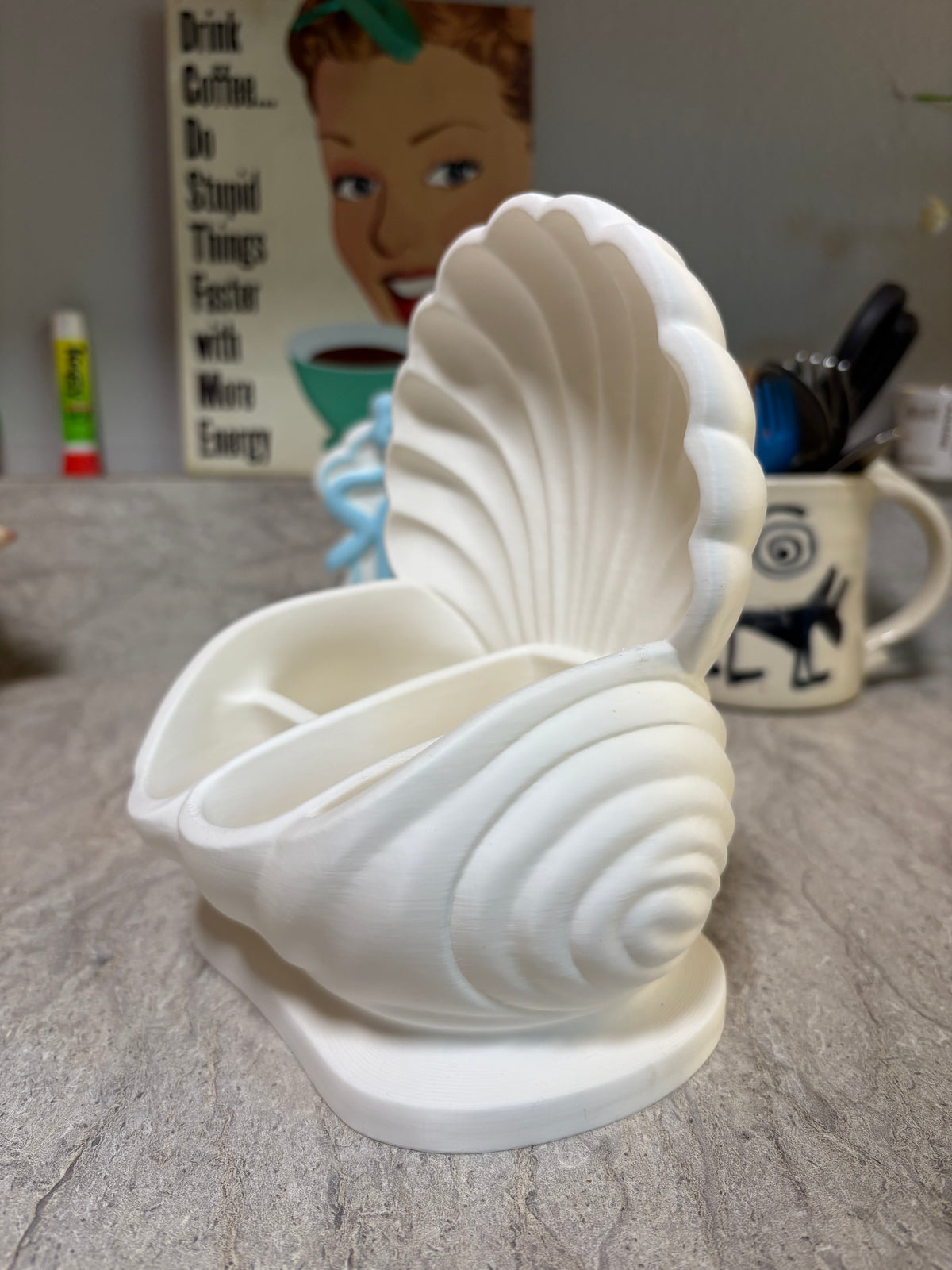 Coastal Shell Desk Organizer