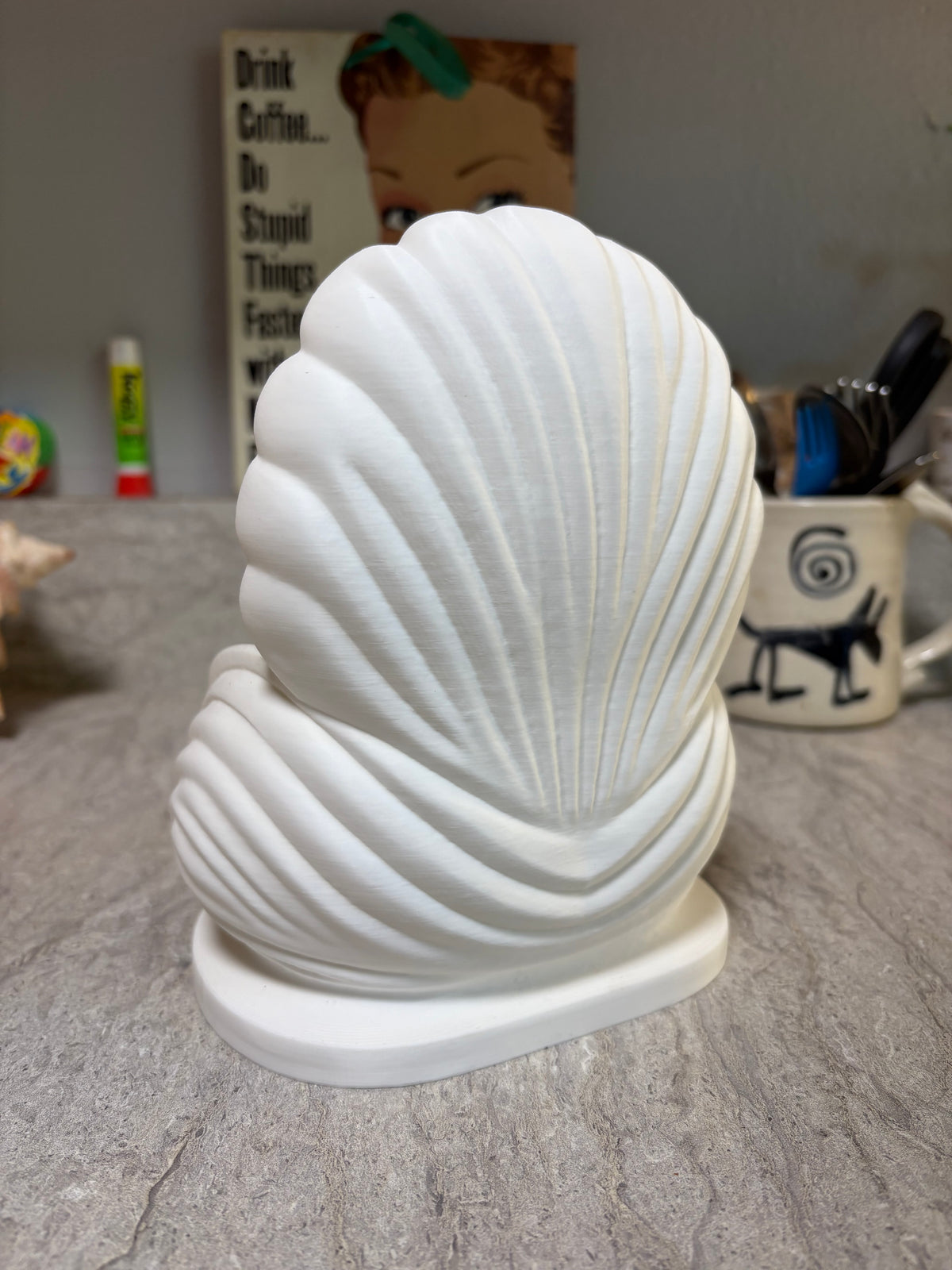 Coastal Shell Desk Organizer