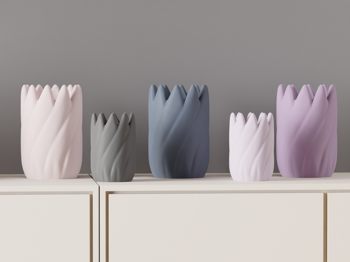 Coiled Vase Soft Aesthetic Vase