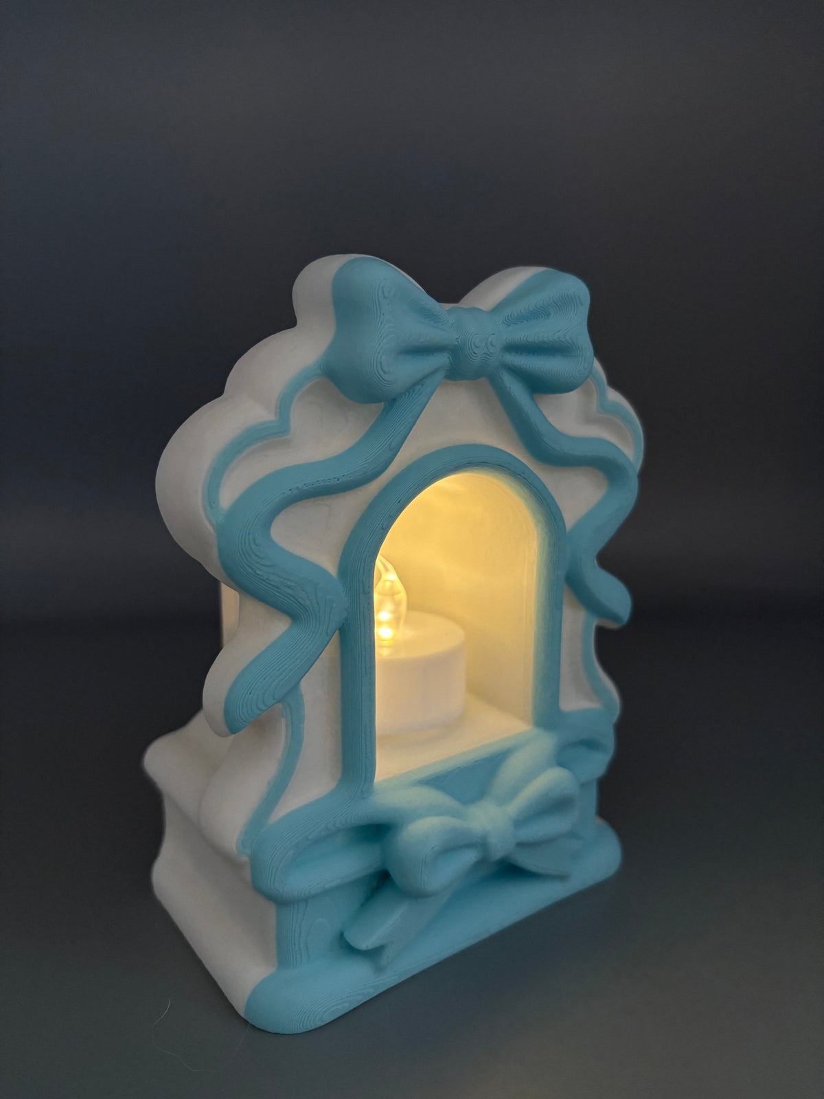 Coquette Bow Candle Holder Ribbon Light Lantern