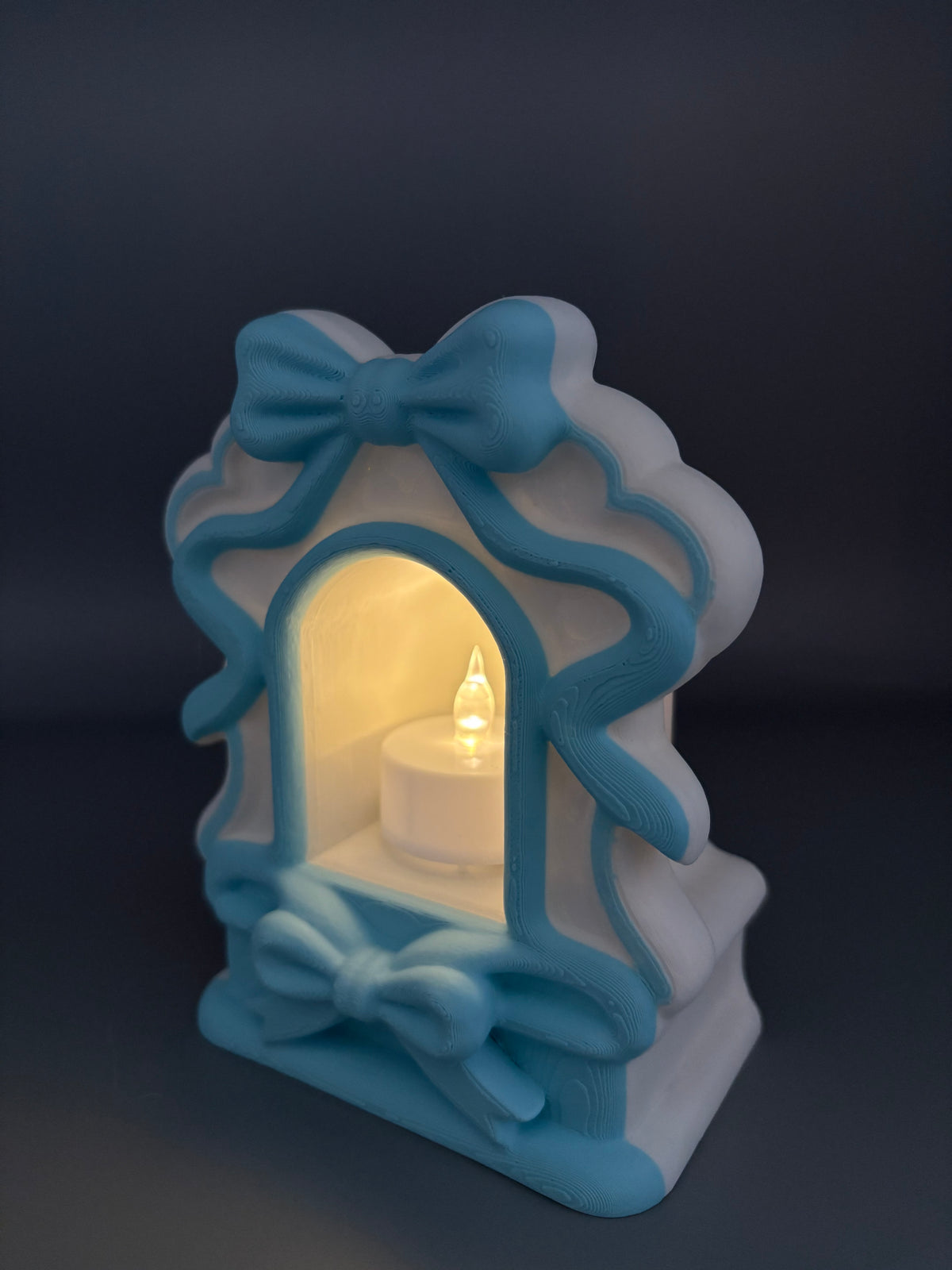 Coquette Bow Candle Holder Ribbon Light Lantern