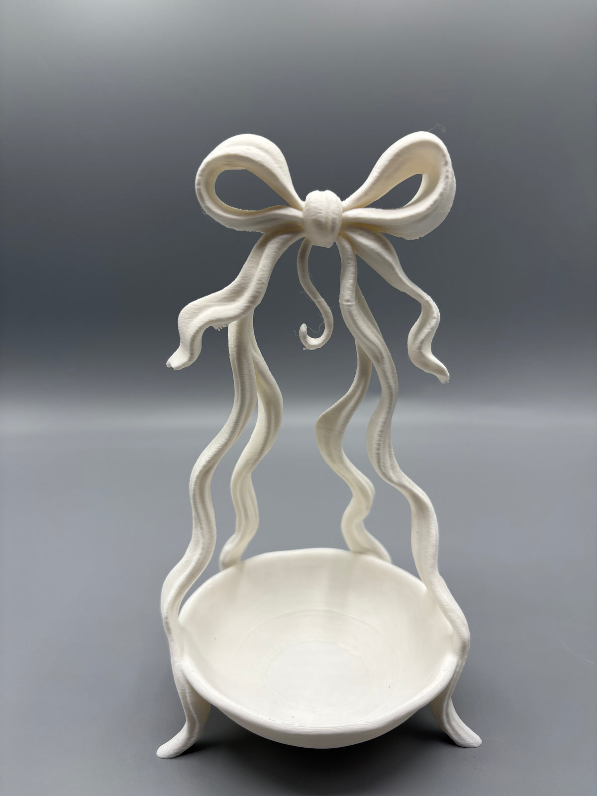 Coquette Bow Jewelry Holder Elegant Catchall Dish