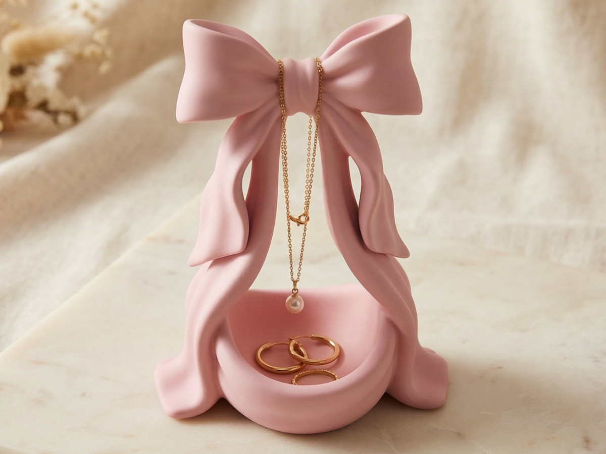 Coquette Bow Jewelry Stand & Trinket Dish