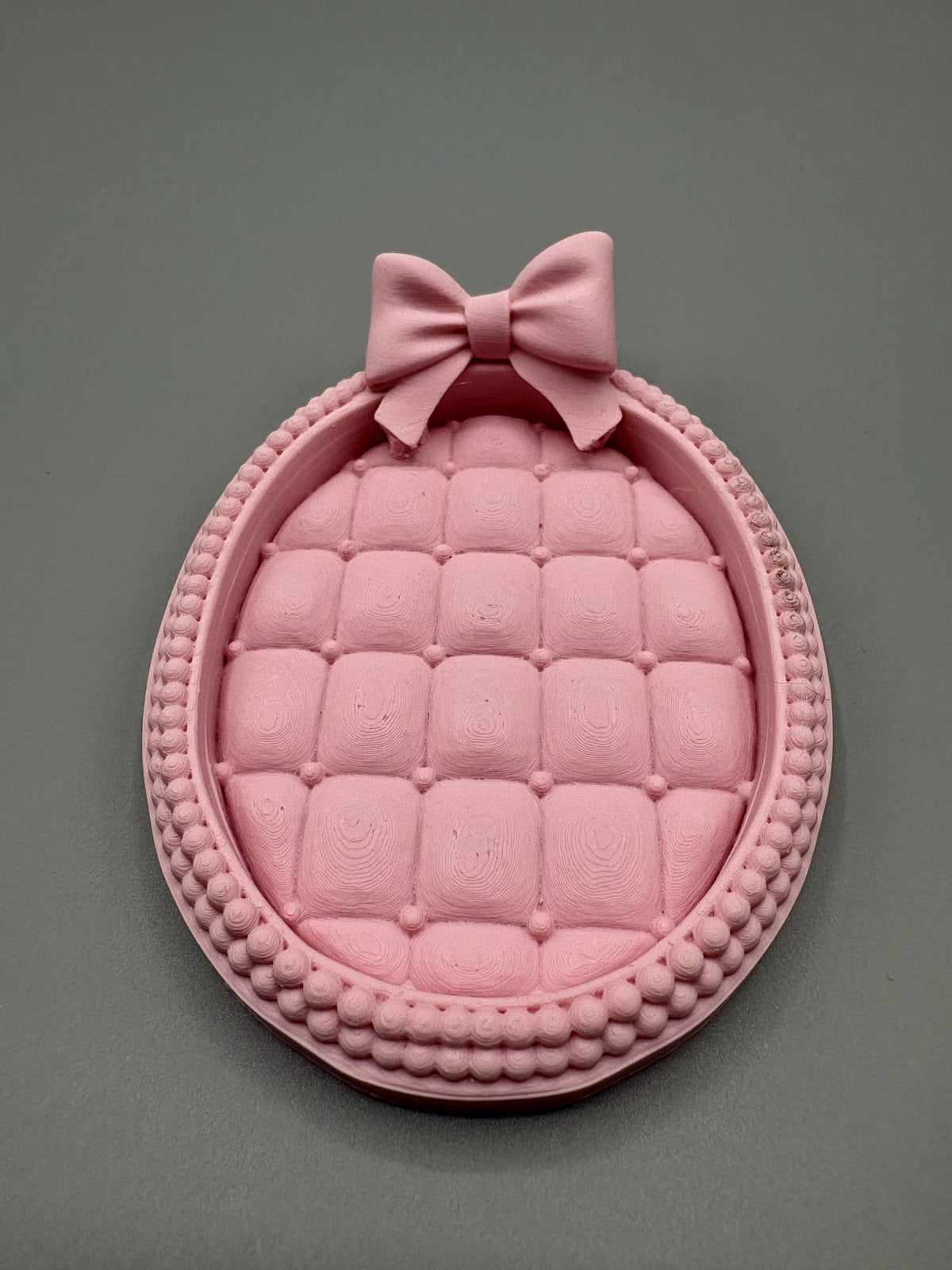 Coquette Bow Jewelry Tray Elegant Quilted Catchall