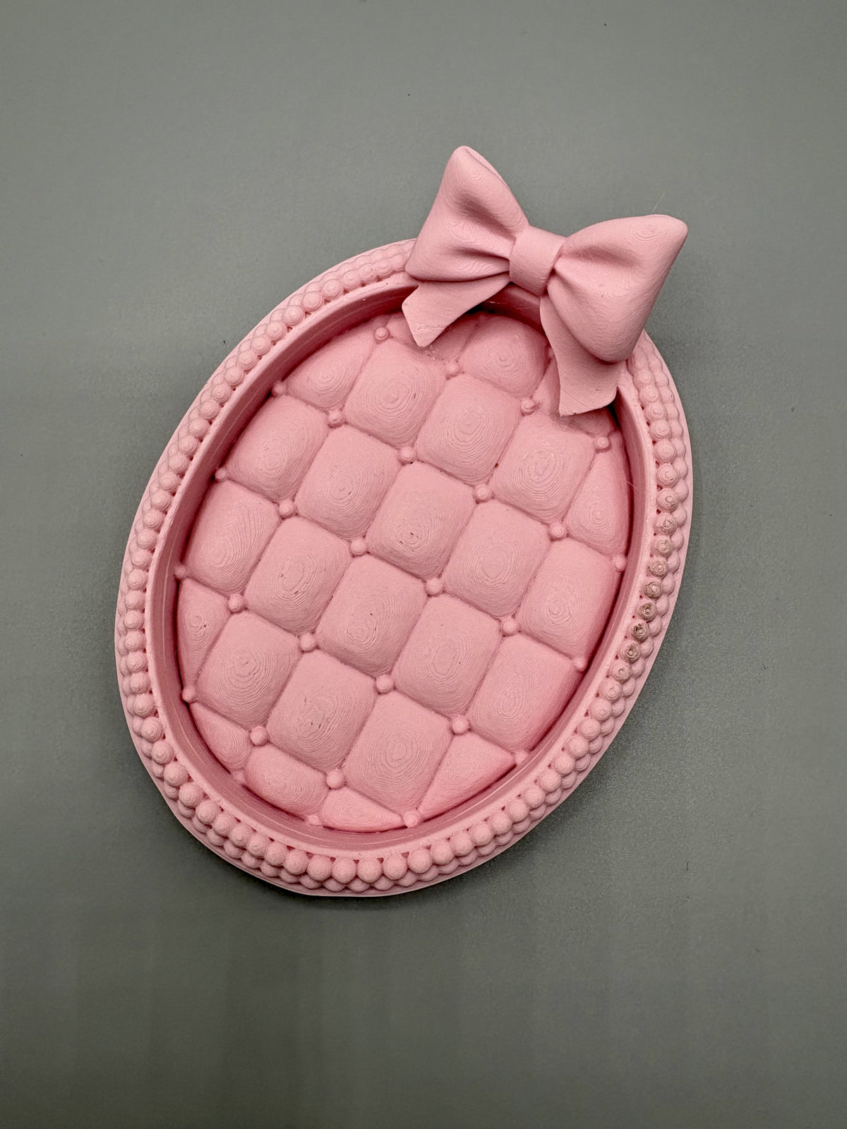 Coquette Bow Jewelry Tray Elegant Quilted Catchall
