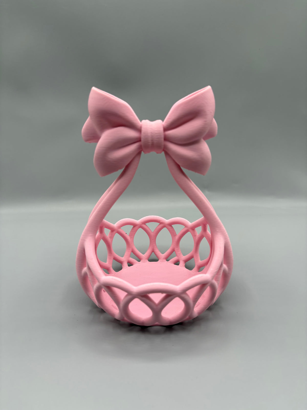 Coquette Bow Vanity Basket Perfume & Makeup Holder