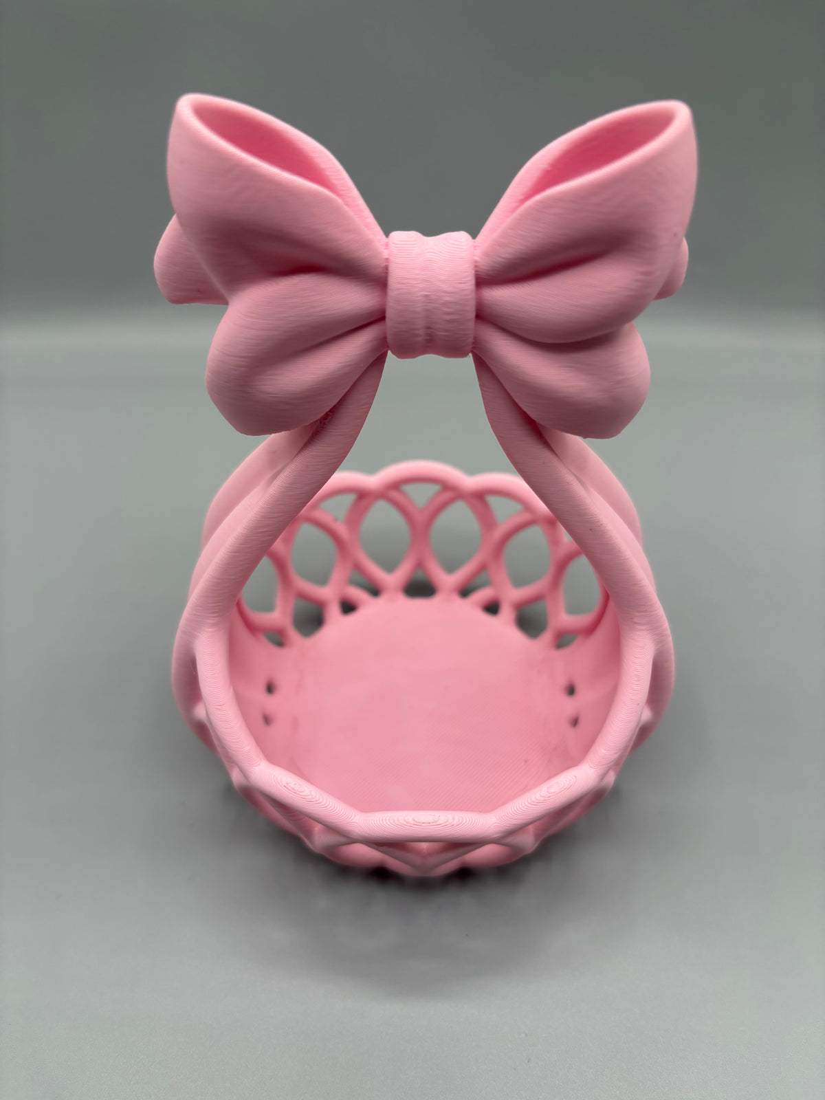 Coquette Bow Vanity Basket Perfume & Makeup Holder