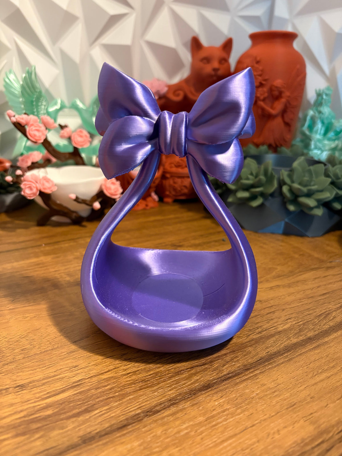 Coquette Ribbon Bow Jewelry Stand & Catchall Tray – Large size