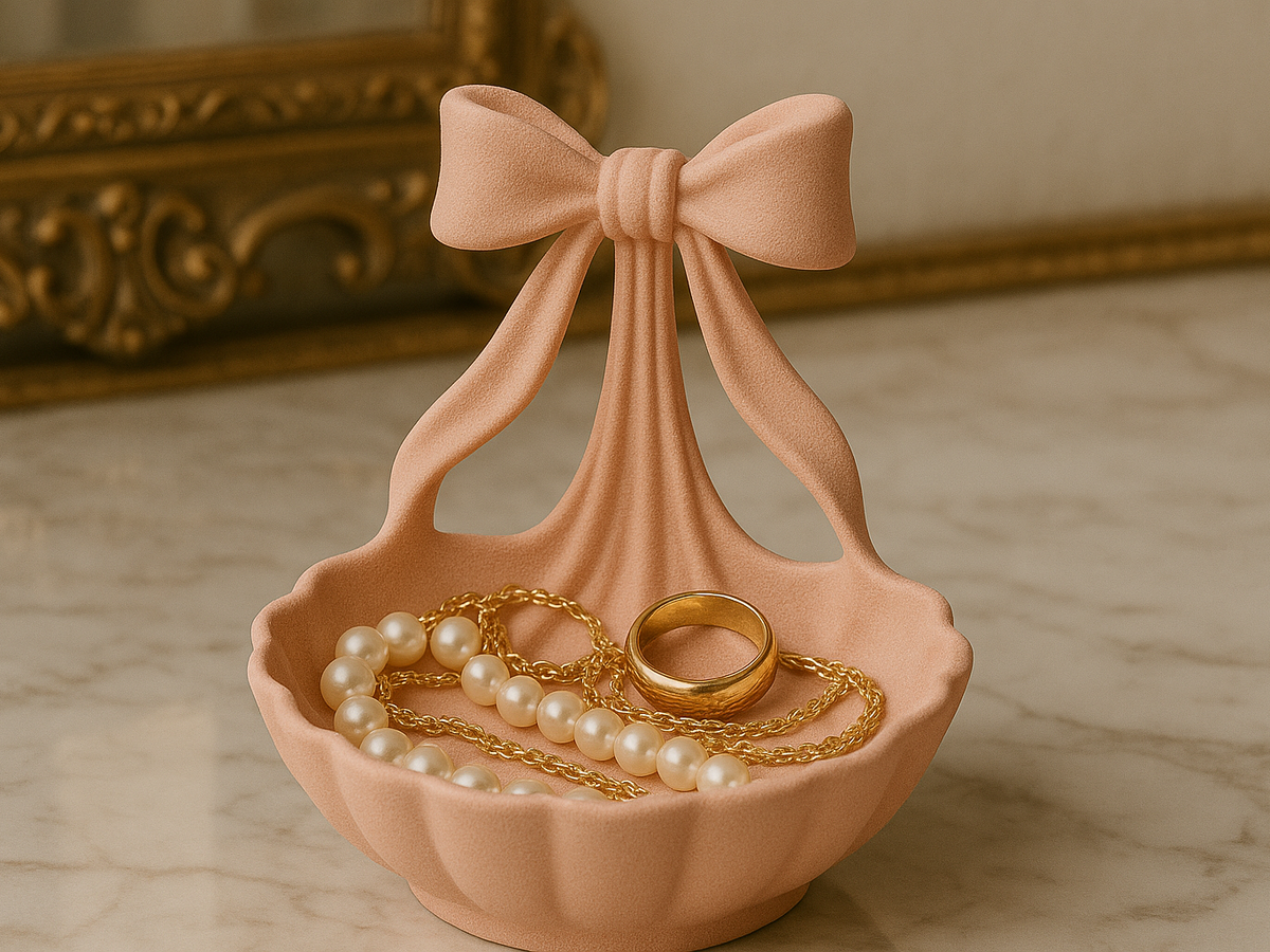Coquette Sculpted Bow Catch-All Jewelry Tray