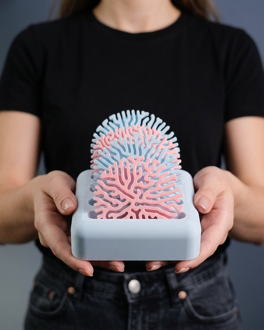 Coral Coasters and Stand