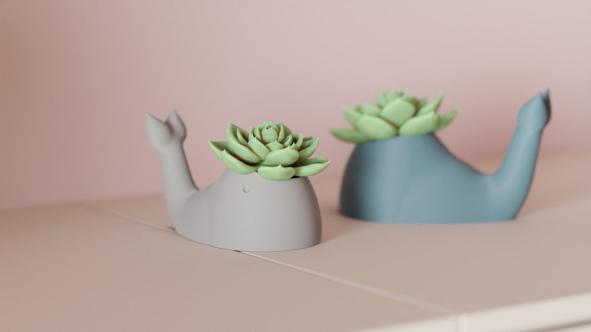 Cute Whale Planter