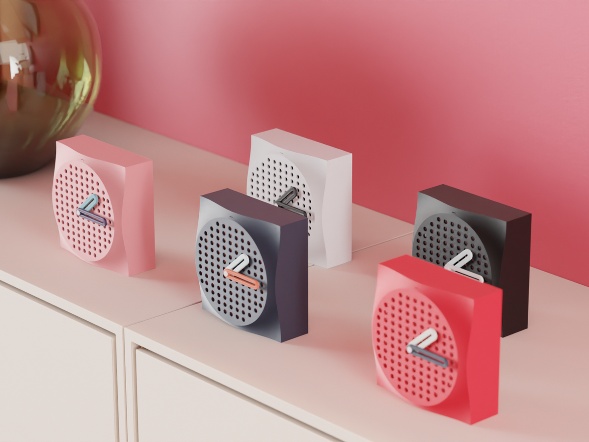 Dot Pattern Small Desk Clock