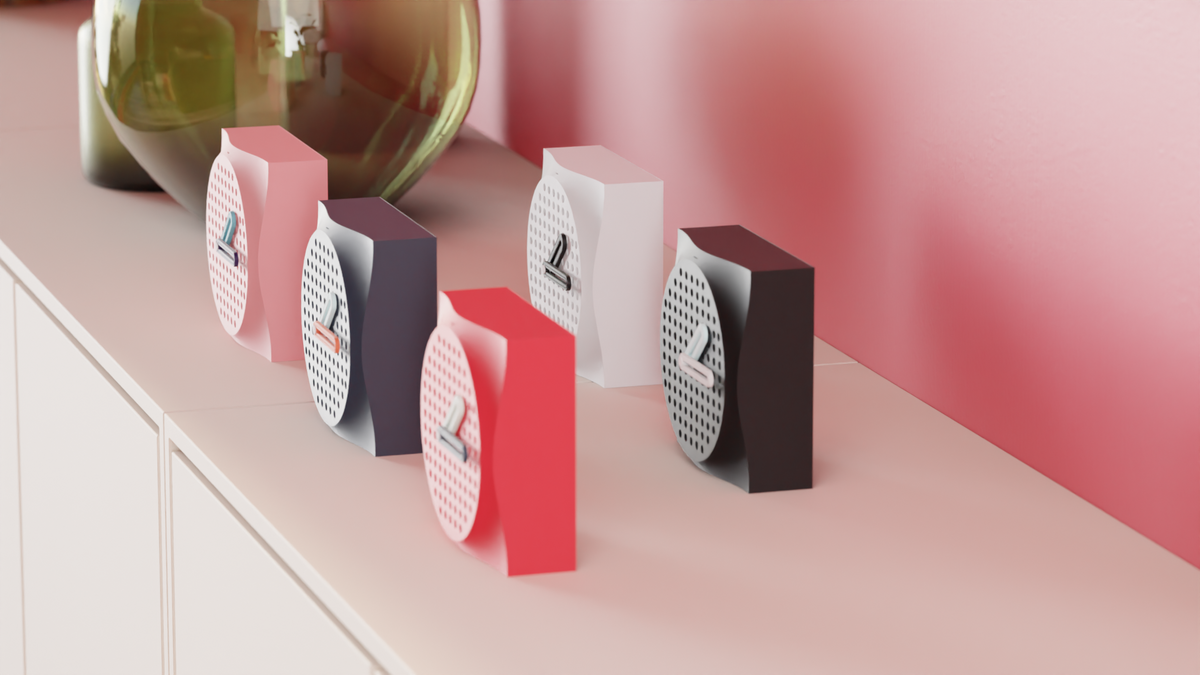 Dot Pattern Small Desk Clock