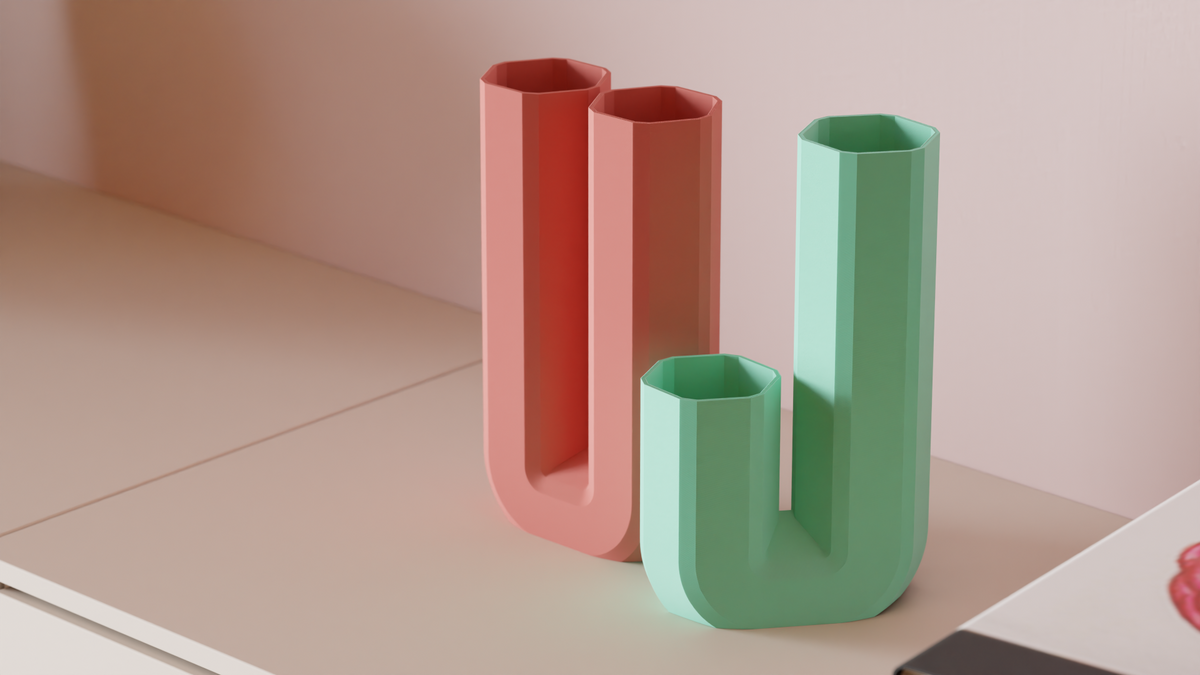 Double Stem Minimalist Vase