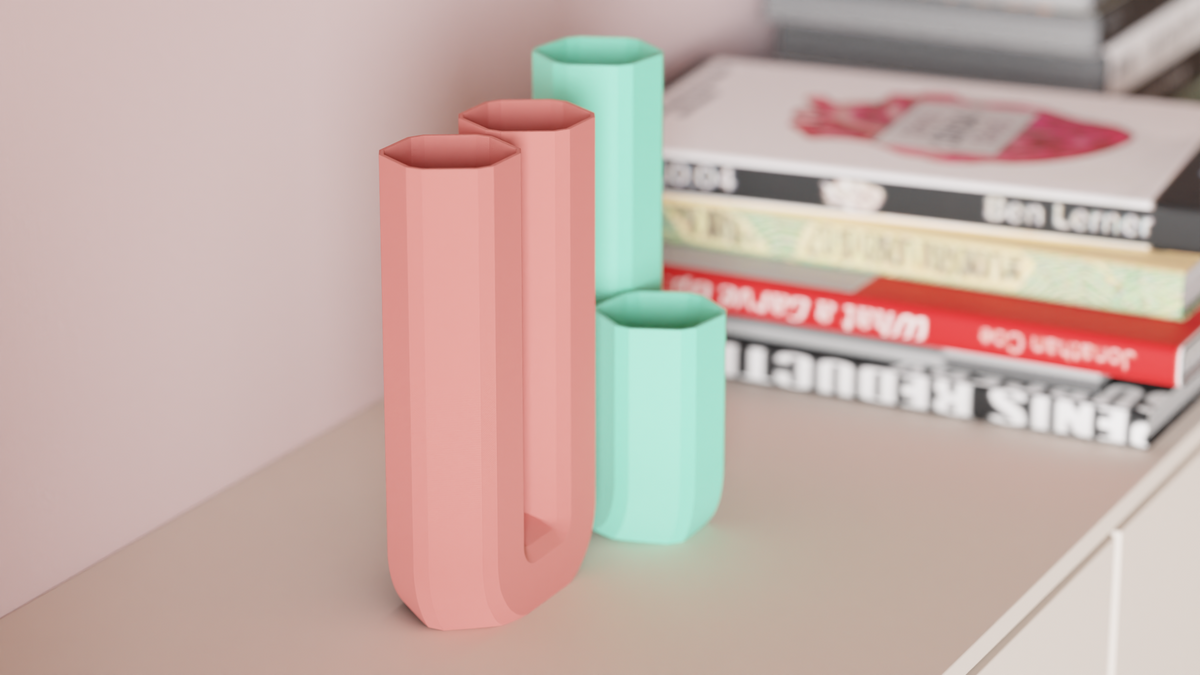 Double Stem Minimalist Vase