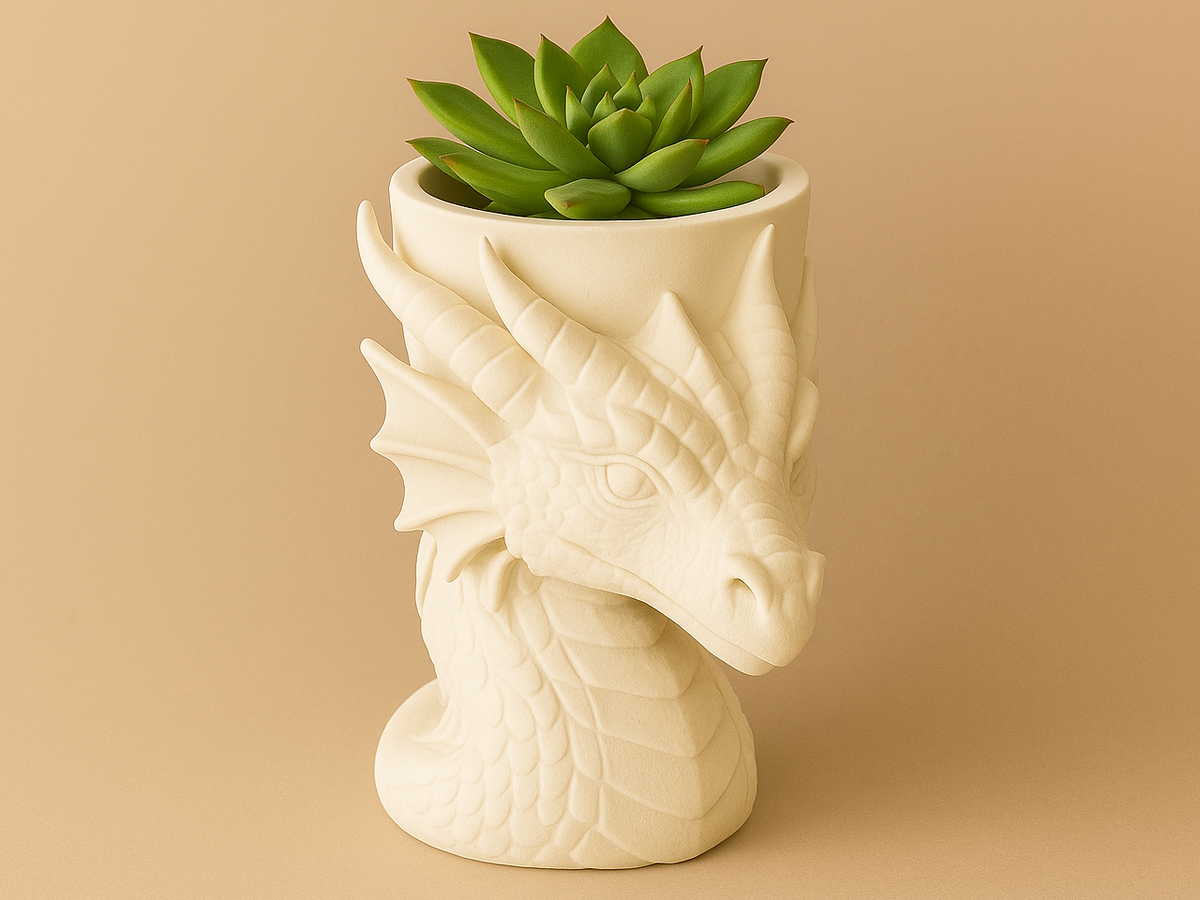 Dragon Head Succulent Planter Fantasy Decor