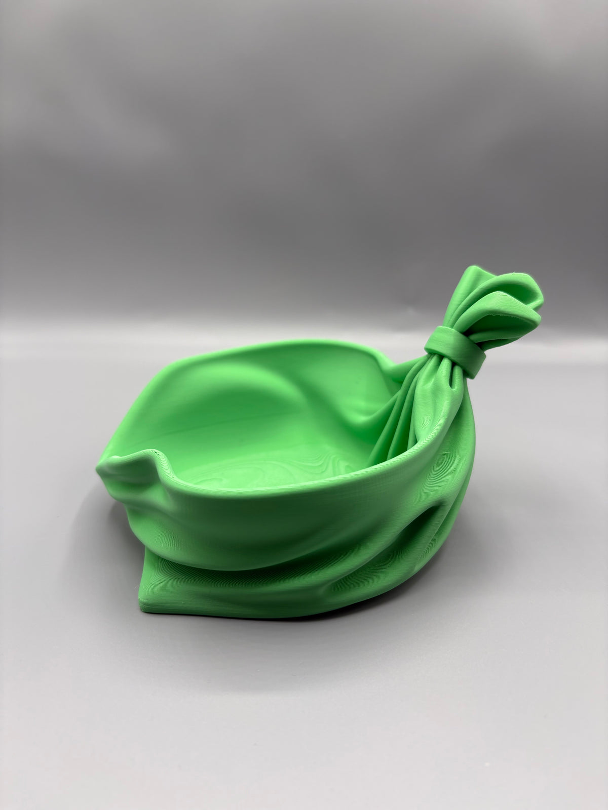 Draped Fabric Knot Bowl Sculptural Catchall Dish