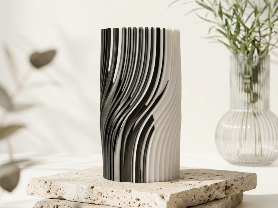 Dual Colour Phased Design Vase