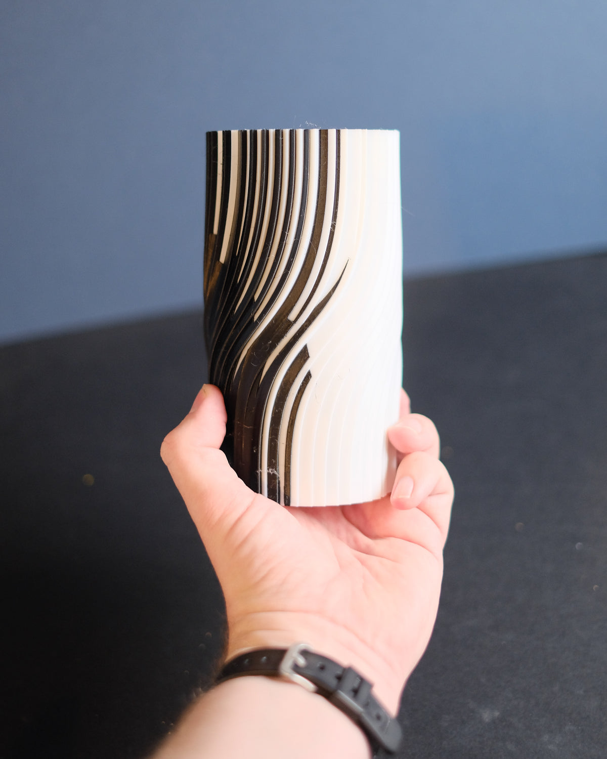 Dual Colour Phased Design Vase